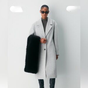 Aritzia Gray Single-Breasted Only  Coat XL nwt